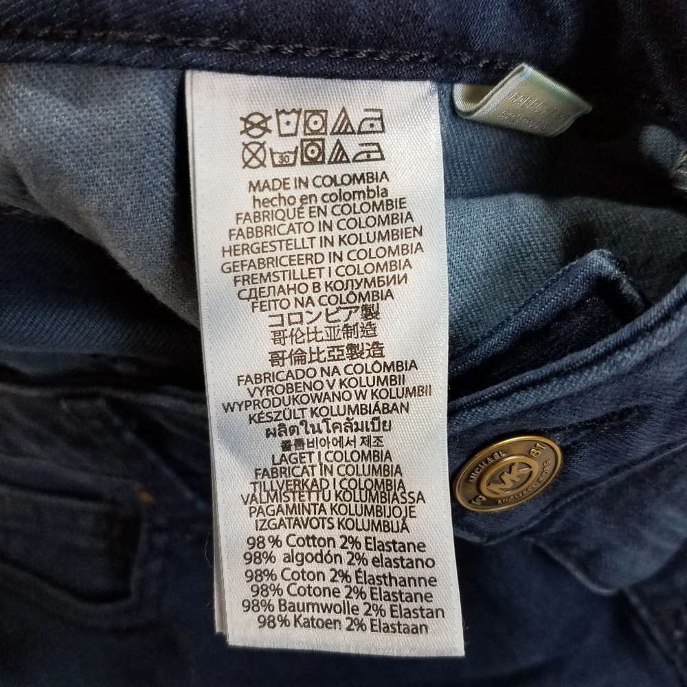 Michael Kors Izzy Skinny Released Hem Blue Jeans - Picture 7 of 8